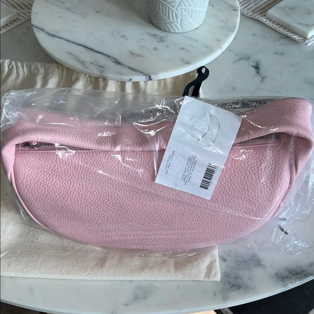 BY FAR Cush Peony Flat Grain Leather Shoulder Bag - Picture 2 of 11